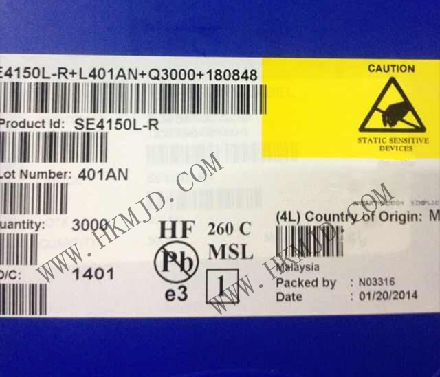 RF IC《SE4150L》 SiGe RF 接收器 GPS 1575.42MHz PCB，表面貼裝
