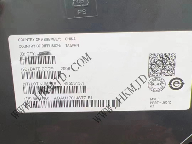 ADAU1701JSTZ SigmaDSP? 28/56 Bit音頻DSP，內(nèi)置2個(gè)ADC和4個(gè)DAC